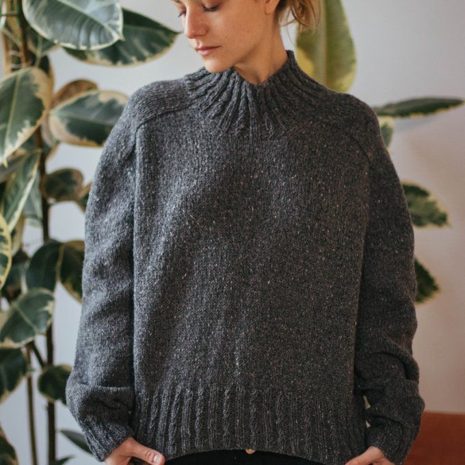 Modèle Patron tricot PDF Pull Karine