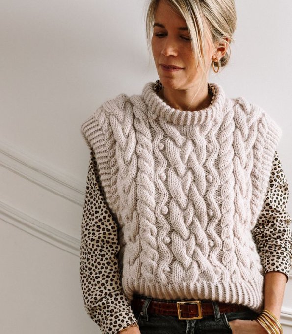 Modèle tricot PDF - Débardeur Ingrid