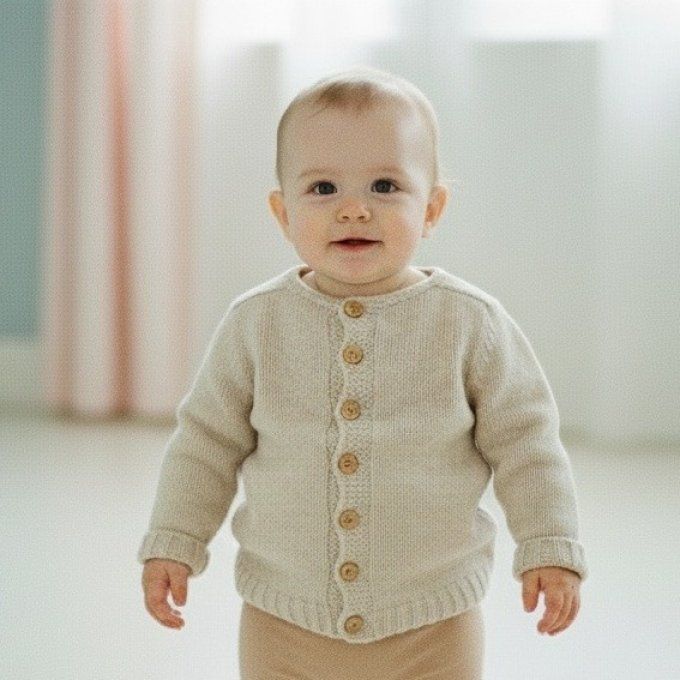 Modele tricot PDF Cardigan Timothee